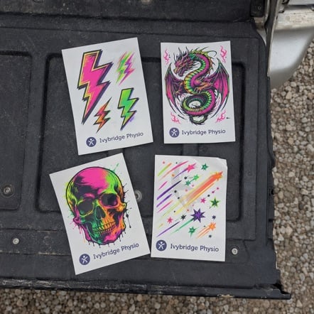 Promotional custom temporary tattoos with company logo
